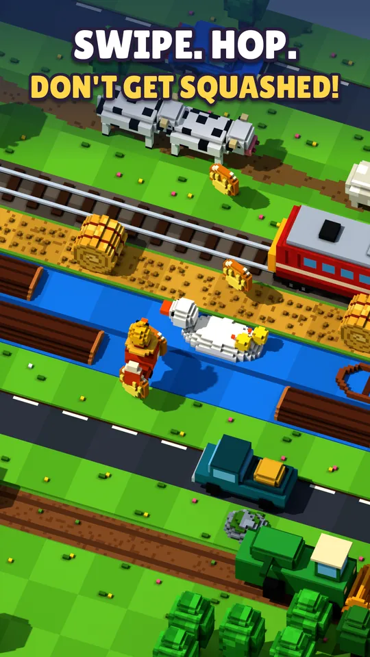 Swipe, hop, don't get squashed: the farm lanes